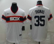 Wholesale Cheap Men's Chicago White Sox #35 Frank Thomas White Pullover Stitched MLB Cool Base Nike Jersey