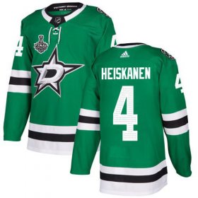 Wholesale Cheap Adidas Stars #4 Miro Heiskanen Green Home Authentic 2020 Stanley Cup Final Stitched NHL Jersey