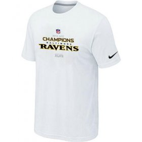 Wholesale Cheap Men\'s Nike Baltimore Ravens 2012 AFC Conference Champions Trophy Collection Long T-Shirt White