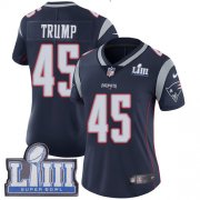 Wholesale Cheap Nike Patriots #45 Donald Trump Navy Blue Team Color Super Bowl LIII Bound Women's Stitched NFL Vapor Untouchable Limited Jersey