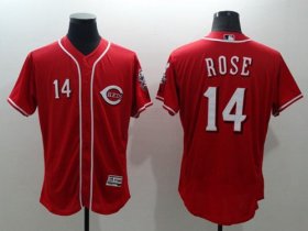 Wholesale Cheap Reds #14 Pete Rose Red Flexbase Authentic Collection Stitched MLB Jersey