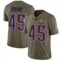 Wholesale Cheap Nike Patriots #45 Donald Trump Olive Men's Stitched NFL Limited 2017 Salute To Service Jersey