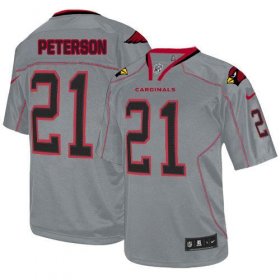 Wholesale Cheap Nike Cardinals #21 Patrick Peterson Lights Out Grey Men\'s Stitched NFL Elite Jersey