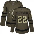 Cheap Adidas Lightning #22 Kevin Shattenkirk Green Salute to Service Women's Stitched NHL Jersey