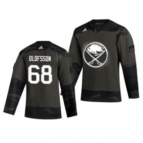 Wholesale Cheap Buffalo Sabres #68 Victor Olofsson Adidas 2019 Veterans Day Men\'s Authentic Practice NHL Jersey Camo