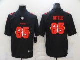 Wholesale Cheap Men's San Francisco 49ers #85 George Kittle Black 2020 Shadow Logo Vapor Untouchable Stitched NFL Nike Limited Jersey