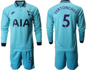 Wholesale Cheap Tottenham Hotspur #5 Vertonghen Third Long Sleeves Soccer Club Jersey