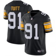 Wholesale Cheap Nike Steelers #91 Stephon Tuitt Black Alternate Men's Stitched NFL Vapor Untouchable Limited Jersey