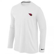 Wholesale Cheap Nike Arizona Cardinals Sideline Legend Authentic Logo Long Sleeve T-Shirt White