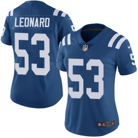Wholesale Cheap Nike Colts #53 Darius Leonard Royal Blue Team Color Women\'s Stitched NFL Vapor Untouchable Limited Jersey