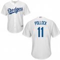 Youth A. J. Pollock White Home Jersey - #11 Baseball Los Angeles Dodgers Cool Base