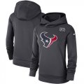 Wholesale Cheap NFL Women's Houston Texans Nike Anthracite Crucial Catch Performance Pullover Hoodie