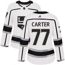 Wholesale Cheap Adidas Kings #77 Jeff Carter White Road Authentic Women\'s Stitched NHL Jersey
