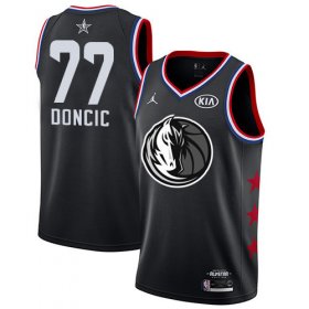 Wholesale Cheap Mavericks #77 Luka Doncic Black Basketball Jordan Swingman 2019 All-Star Game Jersey
