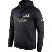Wholesale Cheap Men's Baltimore Ravens Nike Black Kick Off Staff Performance Pullover Hoodie