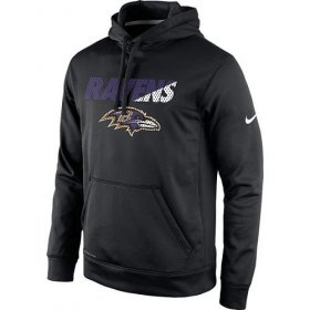 Wholesale Cheap Men\'s Baltimore Ravens Nike Black Kick Off Staff Performance Pullover Hoodie