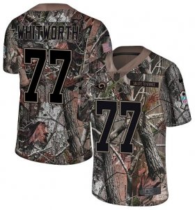 Wholesale Cheap Nike Rams #77 Andrew Whitworth Camo Men\'s Stitched NFL Limited Rush Realtree Jersey