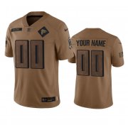 Wholesale Cheap Men's Atlanta Falcons Active Player Custom 2023 Brown Salute To Setvice Limited Football Stitched Jersey