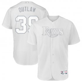 Wholesale Cheap Tampa Bay Rays #39 Kevin Kiermaier Outlaw Majestic 2019 Players\' Weekend Flex Base Authentic Player Jersey White