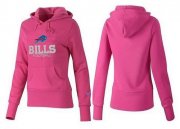 Wholesale Cheap Women's Buffalo Bills Authentic Logo Pullover Hoodie Pink