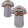 Wholesale Cheap Giants #36 Gaylord Perry Grey Flexbase Authentic Collection Road Stitched MLB Jersey
