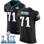 Wholesale Cheap Nike Eagles #71 Jason Peters Black Alternate Super Bowl LII Men's Stitched NFL Vapor Untouchable Elite Jersey