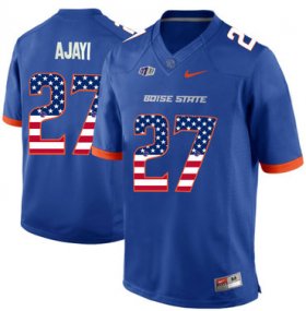 Wholesale Cheap Boise State Broncos 27 Jay Ajayi Blue USA Flag College Football Jersey