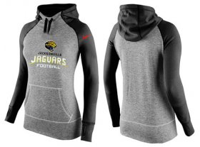 Wholesale Cheap Women\'s Nike Jacksonville Jaguars Performance Hoodie Grey & Black