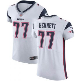 Wholesale Cheap Nike Patriots #77 Michael Bennett White Men\'s Stitched NFL Vapor Untouchable Elite Jersey