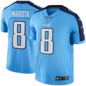 Wholesale Cheap Nike Titans #8 Marcus Mariota Light Blue Men\'s Stitched NFL Limited Rush Jersey