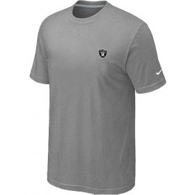 Wholesale Cheap Nike Las Vegas Raiders Chest Embroidered Logo T-Shirt Grey