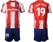 Wholesale Cheap Men 2021-2022 Club Atletico Madrid home red 19 Nike Soccer Jersey