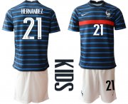 Wholesale Cheap 2021 France home Youth 21 soccer jerseys