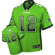 Wholesale Cheap Nike Seahawks #12 Fan Green Men's Stitched NFL Elite Drift Fashion Jersey