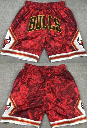 Cheap Men\'s Chicago Bulls Red Shorts (Run Small)