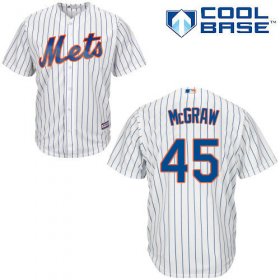 Wholesale Cheap Mets #45 Tug McGraw White(Blue Strip) Cool Base Stitched Youth MLB Jersey