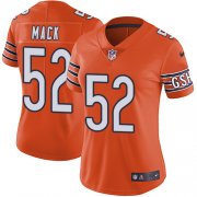 Wholesale Cheap Nike Bears #52 Khalil Mack Orange Women's Stitched NFL Limited Rush Jersey