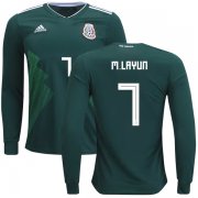 Wholesale Cheap Mexico #7 M.Layun Home Long Sleeves Kid Soccer Country Jersey