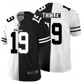 Cheap Minnesota Vikings #19 Adam Thielen Men\'s Black V White Peace Split Nike Vapor Untouchable Limited NFL Jersey