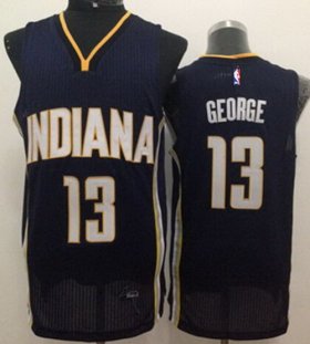 Wholesale Cheap Indiana Pacers #24 Paul George Revolution 30 Swingman Navy Blue Jersey