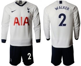 Wholesale Cheap Tottenham Hotspur #2 Walker Home Long Sleeves Soccer Club Jersey