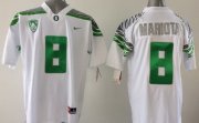 Wholesale Cheap Oregon Duck #8 Marcus Mariota 2014 White Limited Jersey
