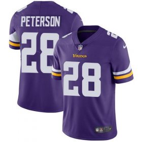 Wholesale Cheap Nike Vikings #28 Adrian Peterson Purple Team Color Youth Stitched NFL Vapor Untouchable Limited Jersey