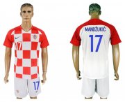 Wholesale Cheap Croatia #17 Mandzukic Home Soccer Country Jersey