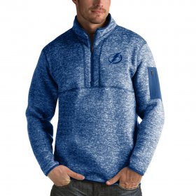 Wholesale Cheap Tampa Bay Lightning Antigua Fortune Quarter-Zip Pullover Jacket Blue