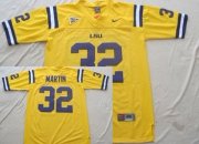 Wholesale Cheap LSU Tigers #32 Martin Yellow Jersey