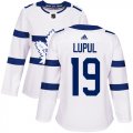 Wholesale Cheap Adidas Maple Leafs #19 Joffrey Lupul White Authentic 2018 Stadium Series Women's Stitched NHL Jersey