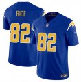 Cheap Men's Los Angeles Chargers #82 Brenden Rice Royal 2024 Draft F.U.S.E. Vapor Limited Football Stitched Jersey