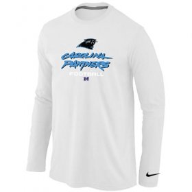 Wholesale Cheap Nike Carolina Panthers Critical Victory Long Sleeve T-Shirt White