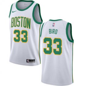 Wholesale Cheap Celtics #33 Larry Bird White Basketball Swingman City Edition 2018-19 Jersey